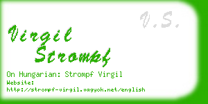 virgil strompf business card